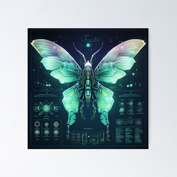 Item preview, Abstract Knolling Style Butterfly Illustration: A Creative and Thought-Provoking Design for Fans of Avant-Garde designed and sold by cyberpunkworld.