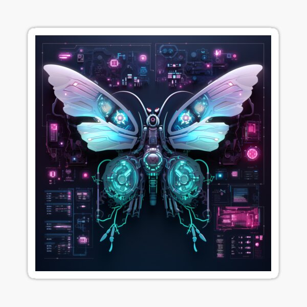 Item preview, Stylish Knolling Style Butterfly Illustration: A Fashionable and Trendy Design for Fans of Cyberpunk designed and sold by cyberpunkworld.