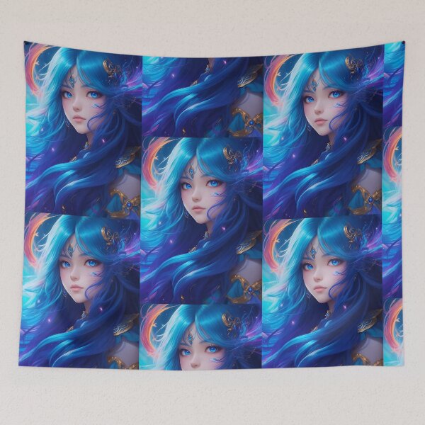 Item preview, Lightning Beauty: Anime Girl's Radiant t- shirt design designed and sold by AyushAIImage01.