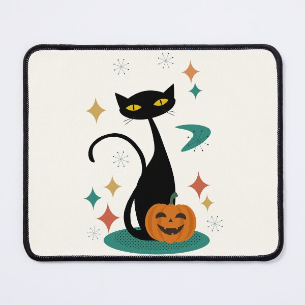 Item preview, Retro Mid Century Atomic Age Halloween Black Cat designed and sold by trdstudio.