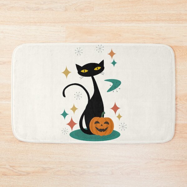 Item preview, Retro Mid Century Atomic Age Halloween Black Cat designed and sold by trdstudio.