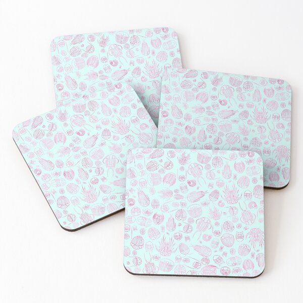 Item preview, Trilobite Pattern (square, pink & blue) designed and sold by EmiliaMoscovich.