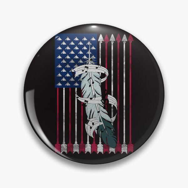 Item preview, Native arrow flag with feather and music designed and sold by CarrieTDesigns.