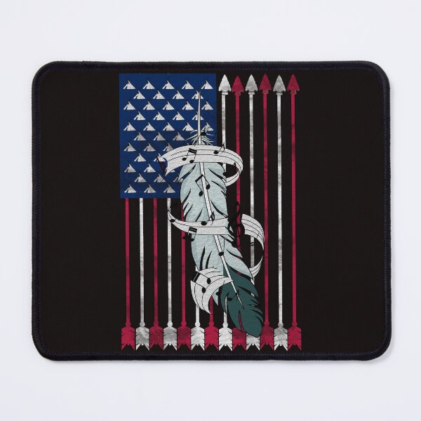 Item preview, Native arrow flag with feather and music designed and sold by CarrieTDesigns.