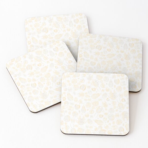 Item preview, Trilobite Pattern (square, yellow/gold) designed and sold by EmiliaMoscovich.