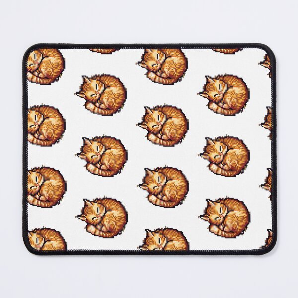 Item preview, Cute Curled up Sleepy Kitty Cat Pixel Art designed and sold by TrixieePixels.