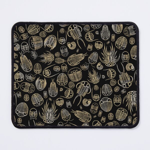Item preview, Trilobite Pattern (square, yellow/gold & black) designed and sold by EmiliaMoscovich.