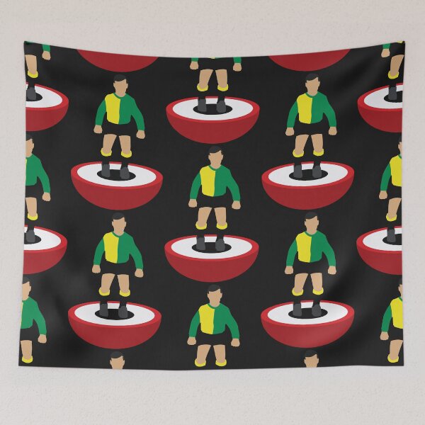 Artikelvorschau, MUFC Subbuteo-Stil Eric Cantona Gelbgrün entworfen und verkauft von casualsofficial.