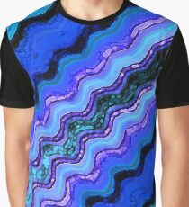 Blue Tranquil Waves Graphic T-Shirt