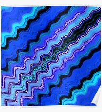 Blue Tranquil Waves Poster
