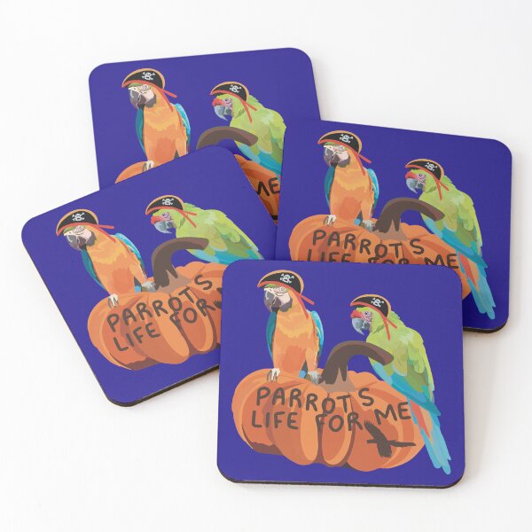 Item preview, Halloween Parrot Macaw Pumpkin – Colorful Spooky Zoo Bird Illustration designed and sold by PrettylittlepastelUk.