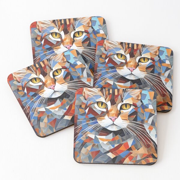 Artikelvorschau, Buntes süßes Katzengemälde - Farbvariation 1 entworfen und verkauft von Belartee.