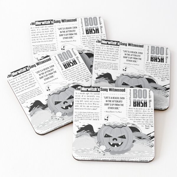 Item preview, Halloween on the Beach - 'Wicked Weekly' Collection - black, white designed and sold by Arubi-Art.