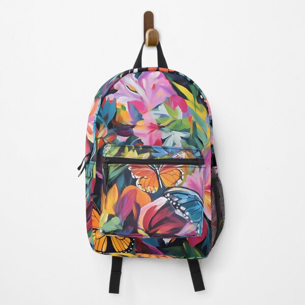Item preview, a colorful painting of flowers and butterflies designed and sold by ArtisimoStudio.