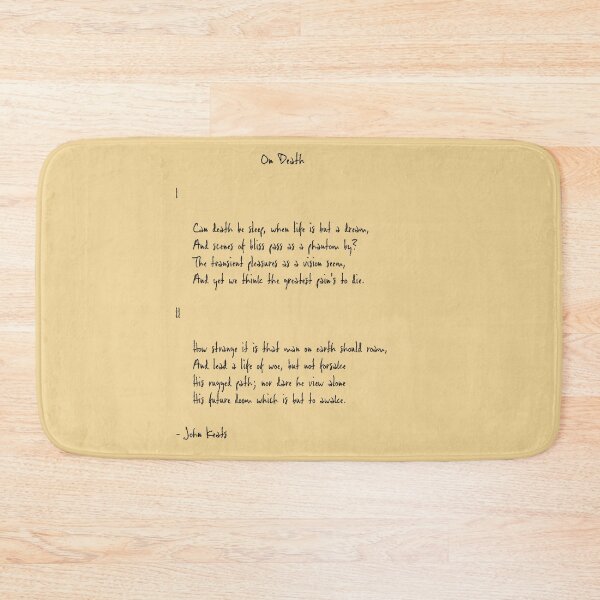 Item preview, On Death by John Keats Poem designed and sold by FireflyStudi0s.