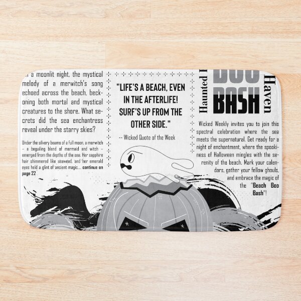 Item preview, Halloween on the Beach - 'Wicked Weekly' Collection - black, white designed and sold by Arubi-Art.