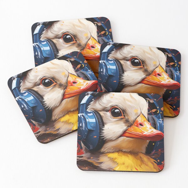 Item preview, Abstract representation of a duck in headphones on trend. designed and sold by InfinityCircle.