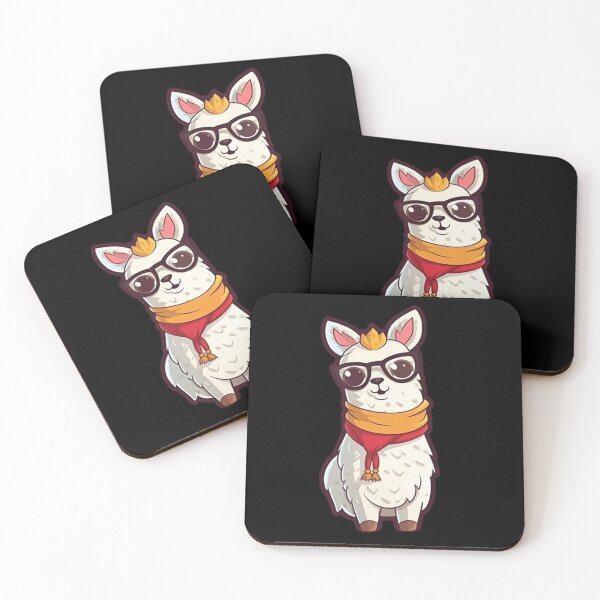 Item preview, Cute Llama in Glasses, Cartoon Style Alpaca, Sticker, Illustration designed and sold by art-max-jenner.