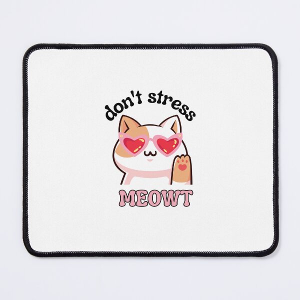 Item preview, don't stress meowt funny cat designed and sold by stickersxbecca.