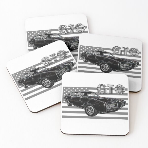 Item preview, GTO Muscle Car, Pontiac, Vintage Car, Vintage American Car, American Flag designed and sold by BubbaCommerce.