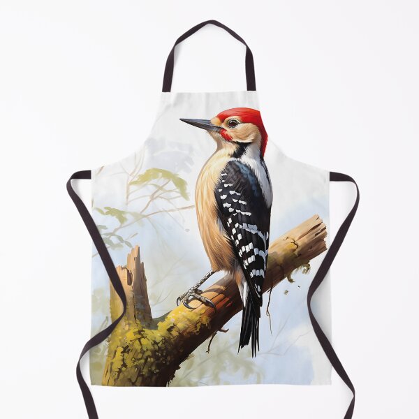 Item preview, woodpecker perched on branch illustration by peter mcintyre designed and sold by ArtisimoStudio.