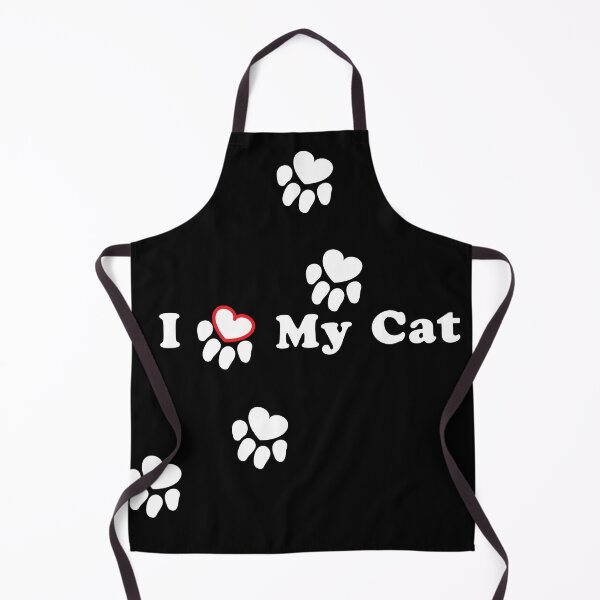 Item preview, I LOVE MY CAT Cat Paw Print Tracks designed and sold by SubtleSplit.