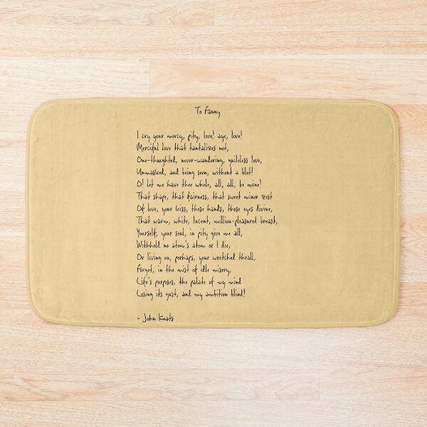 Item preview, To Fanny by John Keats Poem designed and sold by FireflyStudi0s.