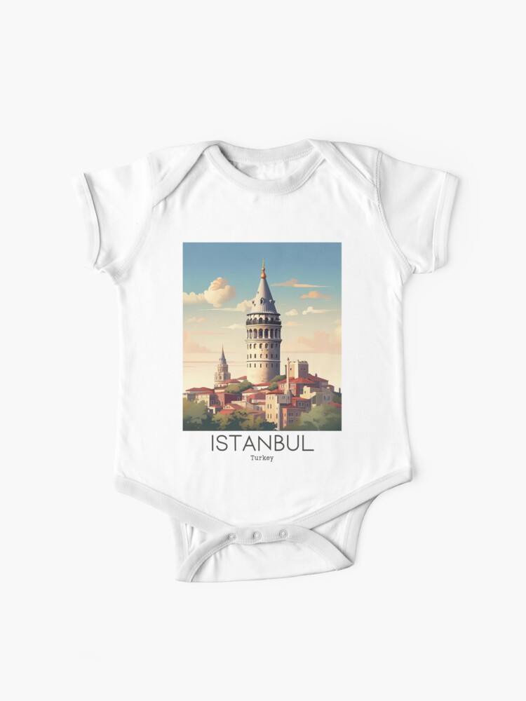 A Vintage Travel Illustration of Istanbul - Turkey | Baby One-Piece