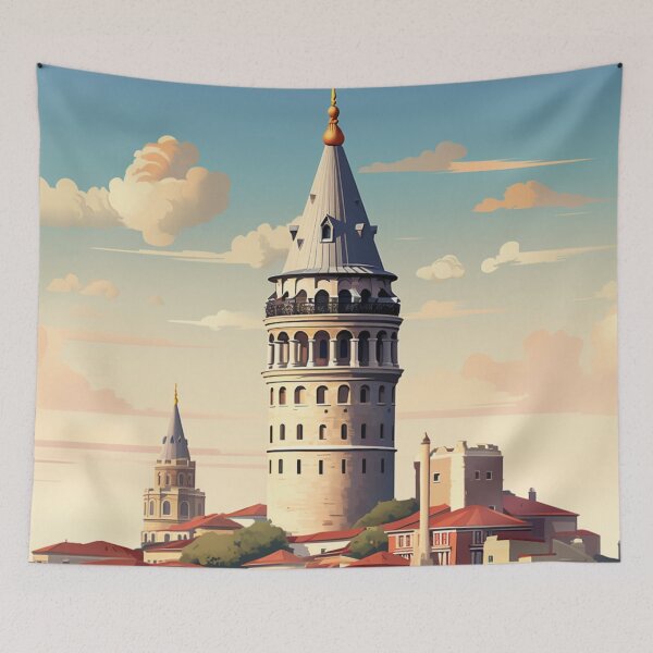 Item preview, A Vintage Travel Illustration of Istanbul - Turkey designed and sold by GoodOldVintage.