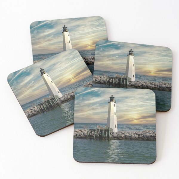 Item preview, New Point Comfort Lighthouse Sunrise designed and sold by ShorelineImages.