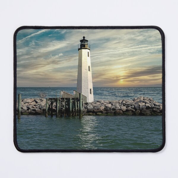 Item preview, New Point Comfort Lighthouse Sunrise designed and sold by ShorelineImages.