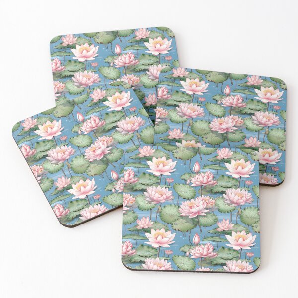Item preview, Lotus Flowers on a Lake designed and sold by EvokeArtisan.