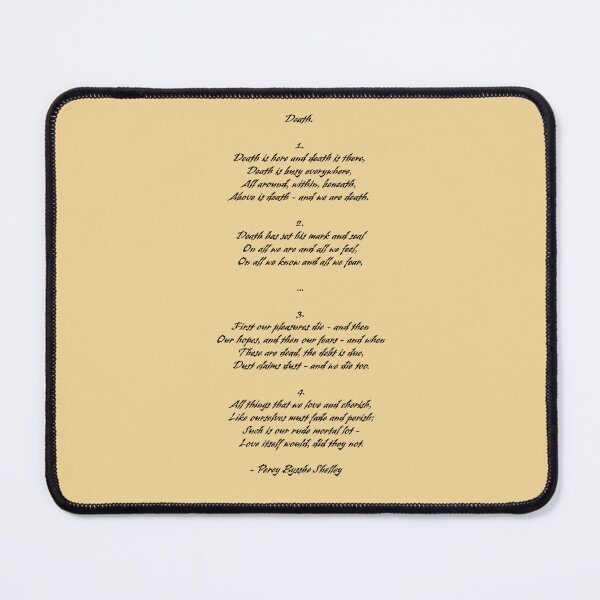 Item preview, Death by Percy Bysshe Shelley poem designed and sold by FireflyStudi0s.
