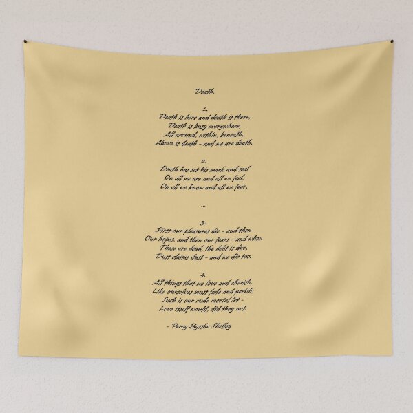 Item preview, Death by Percy Bysshe Shelley poem designed and sold by FireflyStudi0s.