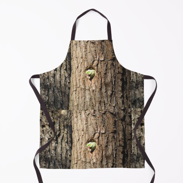 Item preview, Ring Necked Parakeet Peeking out of a tree hole photograph designed and sold by naturegallery.