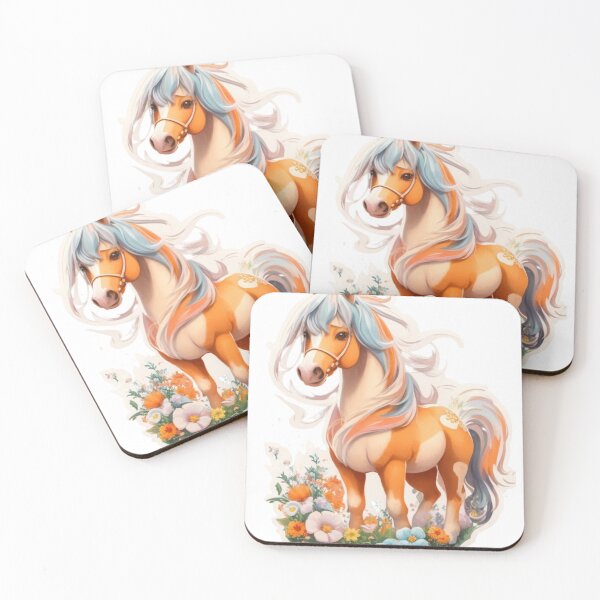 Item preview, Fantasy Falabella Miniature Horse on Colorful Flower Meadow designed and sold by YourNameMatters.