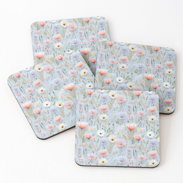 Item preview, Pastel Watercolor Wildflowers designed and sold by EvokeArtisan.