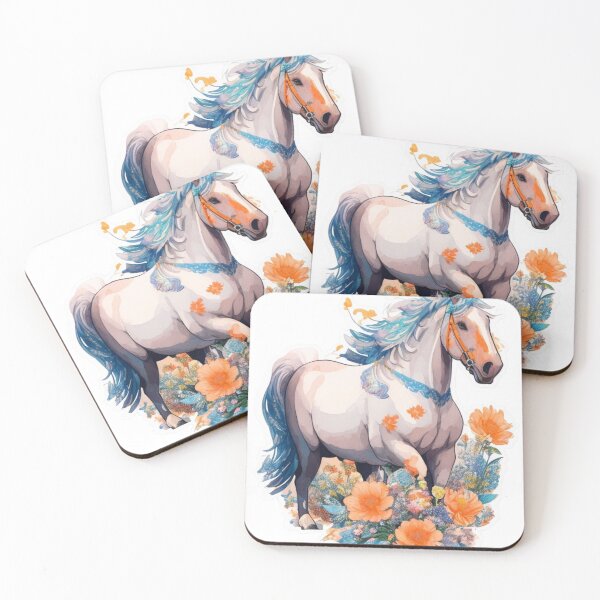 Item preview, Percheron Horse on Colorful Flower Meadow designed and sold by YourNameMatters.