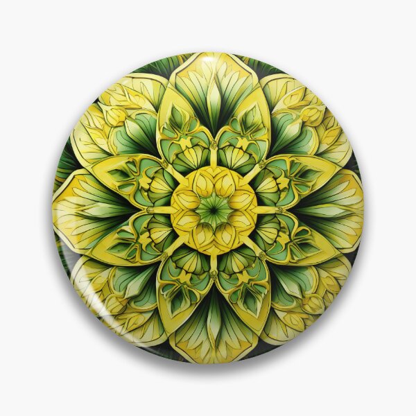 Item preview, Yellow And Green Kaleidoscope designed and sold by Yannick Steyaert.