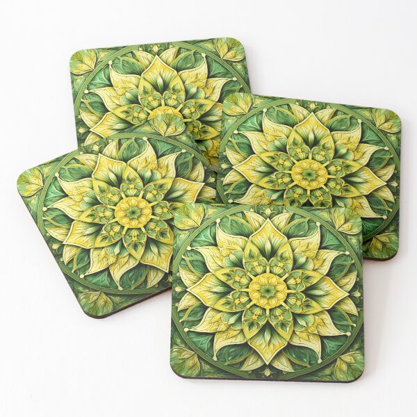 Item preview, Yellow And Green Kaleidoscope designed and sold by Yannick Steyaert.
