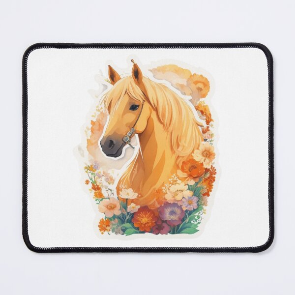 Item preview, Haflinger Horse Portrait on Colorful Flower Meadow designed and sold by YourNameMatters.