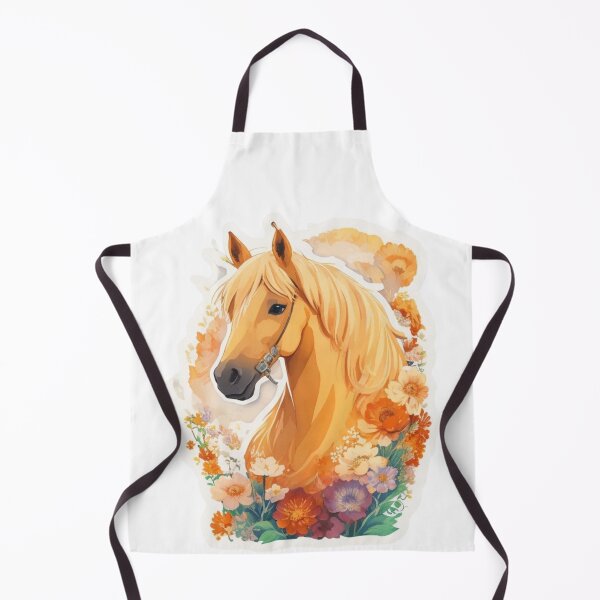 Item preview, Haflinger Horse Portrait on Colorful Flower Meadow designed and sold by YourNameMatters.