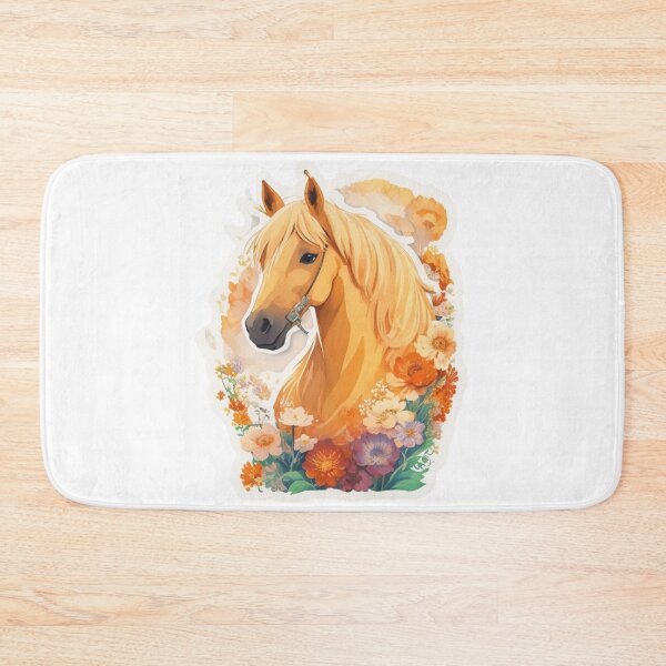 Item preview, Haflinger Horse Portrait on Colorful Flower Meadow designed and sold by YourNameMatters.