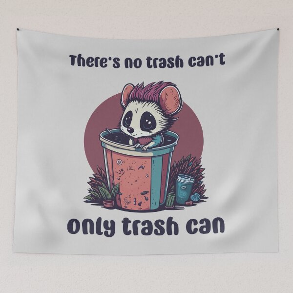 Item preview, There's no trash can't - Only Trash Can - Opossum designed and sold by brindled.