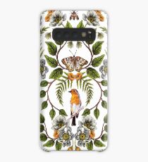 Spring Reflection - Floral/Botanical Pattern w/ Birds, Moths, Dragonflies & Flowers Case/Skin for Samsung Galaxy