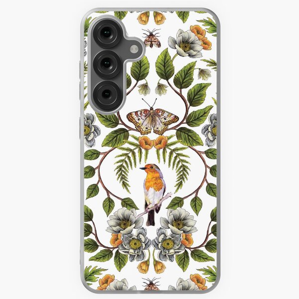 Item preview, Spring Reflection - Floral/Botanical Pattern w/ Birds, Moths, Dragonflies & Flowers designed and sold by somecallmebeth.