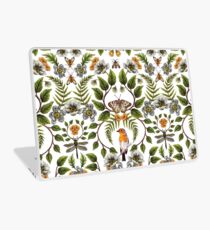 Spring Reflection - Floral/Botanical Pattern w/ Birds, Moths, Dragonflies & Flowers Laptop Skin