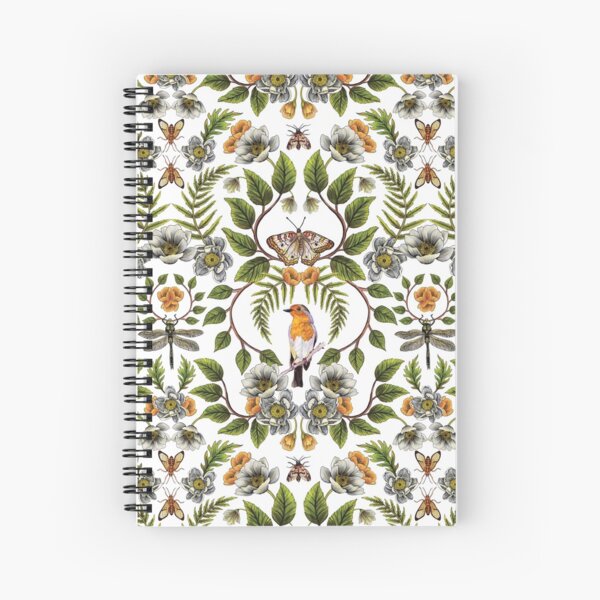 Item preview, Spring Reflection - Floral/Botanical Pattern w/ Birds, Moths, Dragonflies & Flowers designed and sold by somecallmebeth.