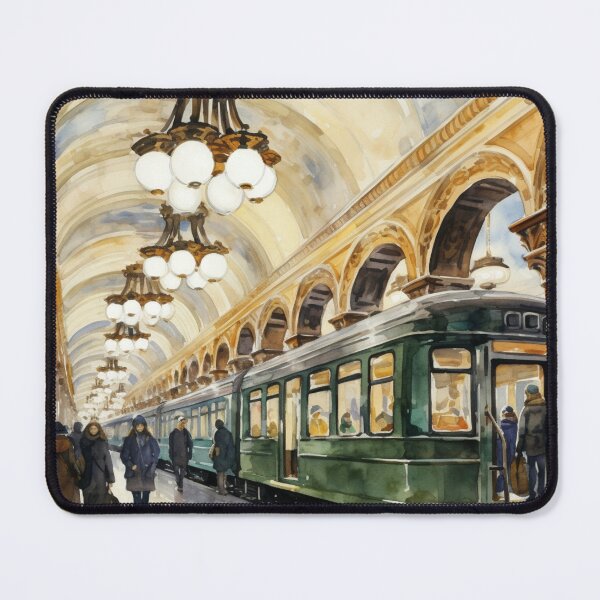 Item preview, A Watercolor Design of the Moscow Metro - Moscow - Russia designed and sold by Sketch-Shack.