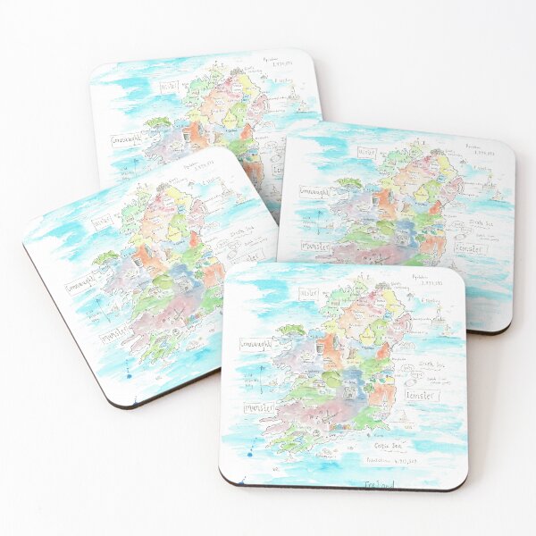 Item preview, Illustrated Map of Ireland designed and sold by DebTheZeb.
